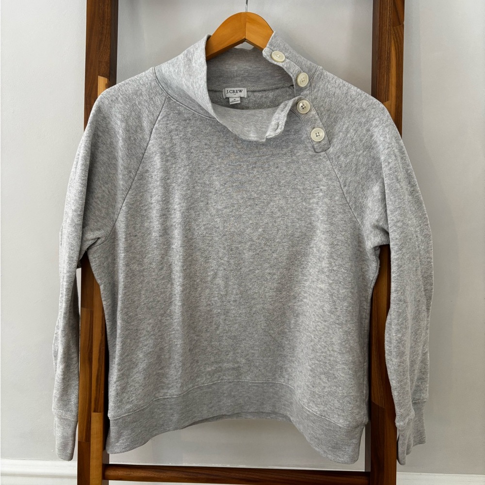 JCrew Sweatshirt with Button Detail